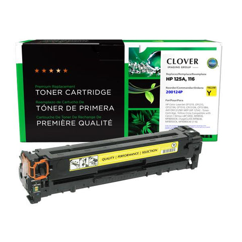 Clover Technologies Group, LLC Remanufactured Yellow Toner Cartridge (Alternative for HP CB542A 125A) (1400 Yield)
