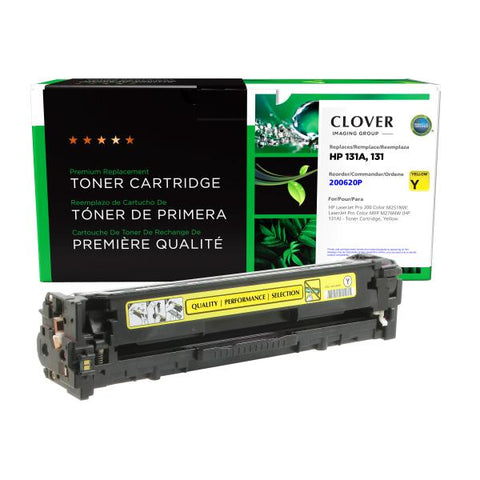 Clover Technologies Group, LLC Remanufactured Yellow Toner Cartridge (Alternative for HP CF212A 131A Canon 6269B001AA 131) (1800 Yield)