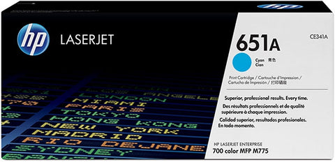 HP 651A (CE341A) Cyan Original LaserJet Toner Cartridge (16000 Yield)