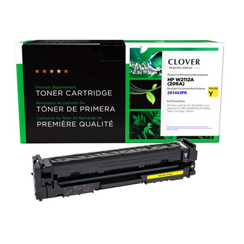 Clover Technologies Group, LLC Clover Imaging Remanufactured Yellow Toner Cartridge for HP W2112A (HP 206A)
