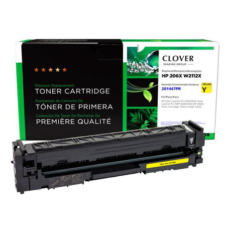 Clover Technologies Group, LLC Clover Imaging Remanufactured High Yield Yellow Toner Cartridge for HP W2112X (HP 206X)