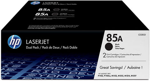 HP 85A (CE285D) Black 2-pack Original LaserJet Toner Cartridges (3200 Yield)