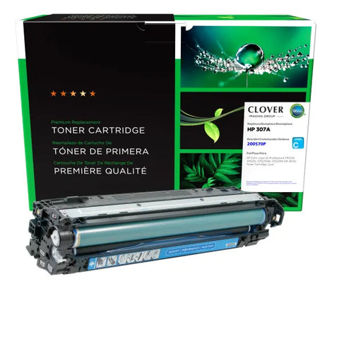 Clover Technologies Group, LLC Remanufactured Cyan Toner Cartridge (Alternative for HP CE741A 307A) (7300 Yield)