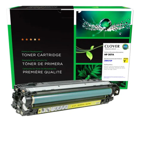 Clover Technologies Group, LLC Remanufactured Yellow Toner Cartridge (Alternative for HP CE742A 307A) (7300 Yield)