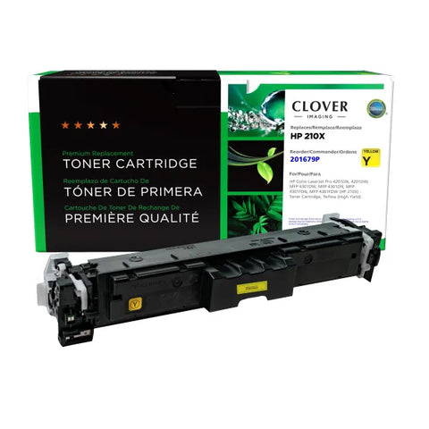 Clover Technologies Group, LLC Clover Imaging Remanufactured High Yield Yellow Toner Cartridge (New Chip) for HP 210X (W2102X)