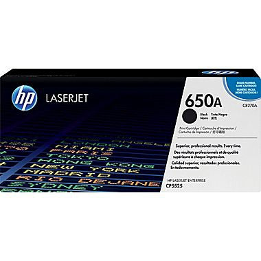 HP 650A (CE270A) Black Original LaserJet Toner Cartridge (13500 Yield)