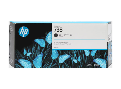HP 738M OEM Black DesignJet Ink Cartridge 300ML