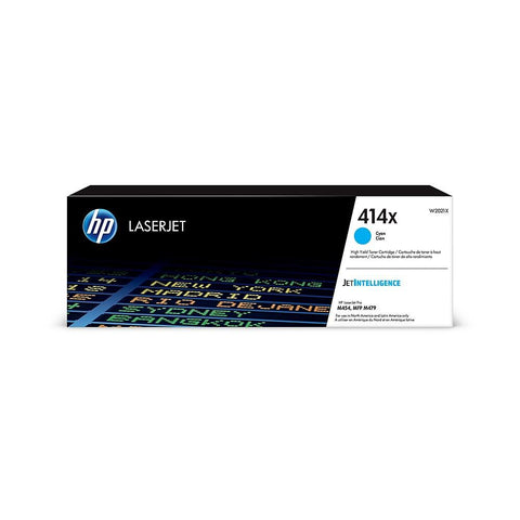 HP 414X (W2021X) High Yield Cyan Original LaserJet Toner Cartridge (Yield 6000)